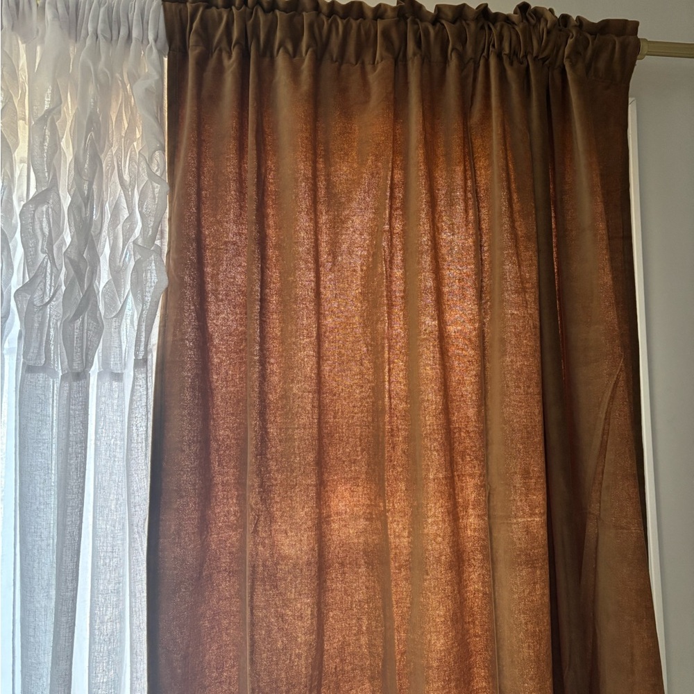 SANELA IKEA Elegant Brown Curtains 2 Panels